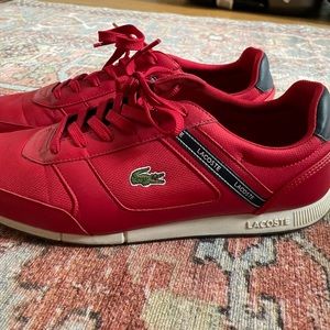 Lacoste Red Sneakers Only Worn Once